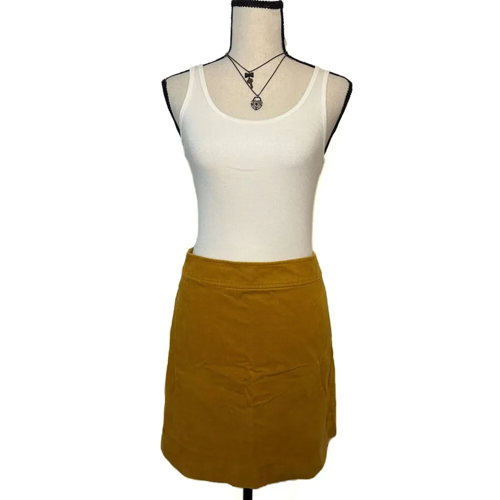 J. Crew Mini Skirt | Goldenrod Corduroy